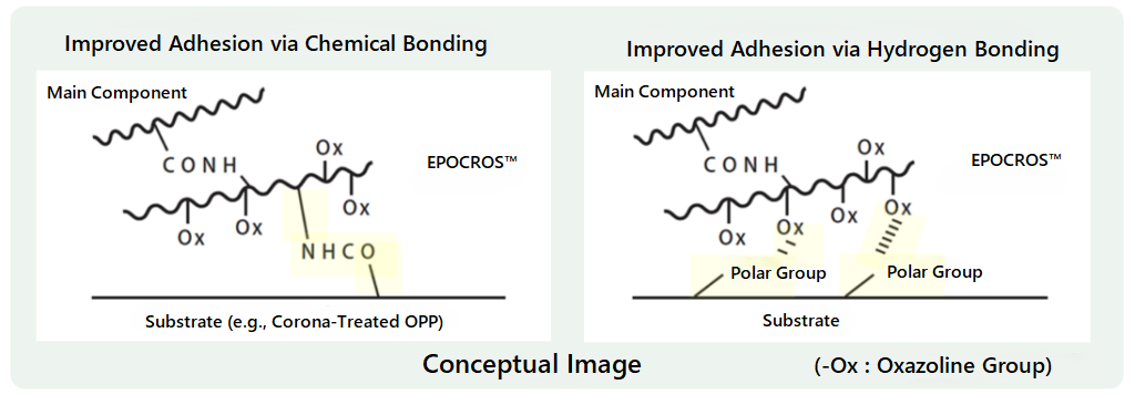 Oxazoline Groups Substrate Adhesion